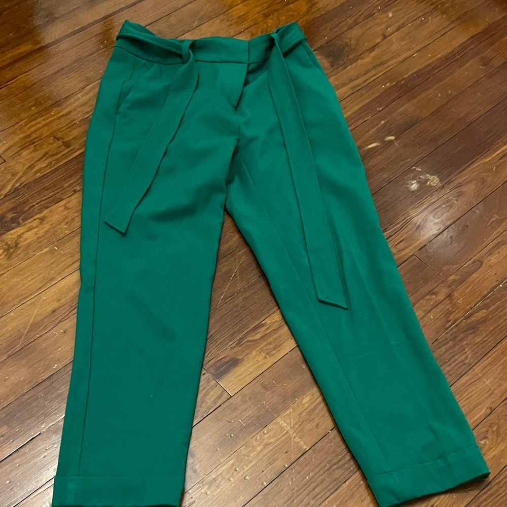 Stylish Green Tie-Waist Pants